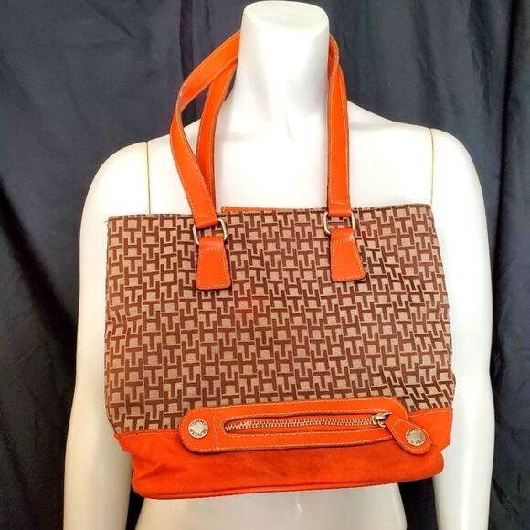Tommy Hilfiger Brown & Orange Purse - Picture 1 of 11